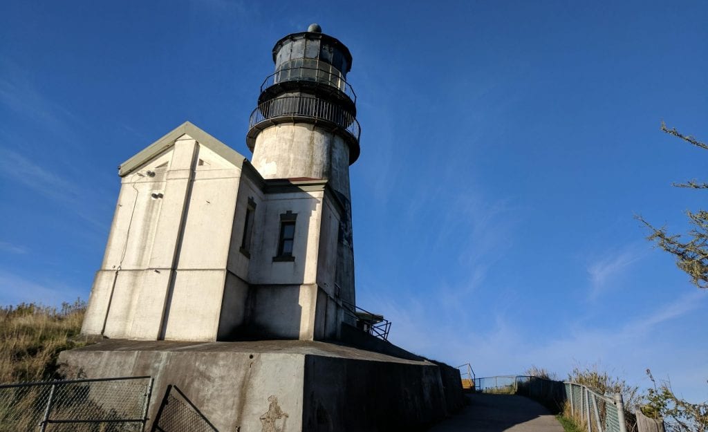 The cape disappointment lighthouse, a pet-friendly state park.