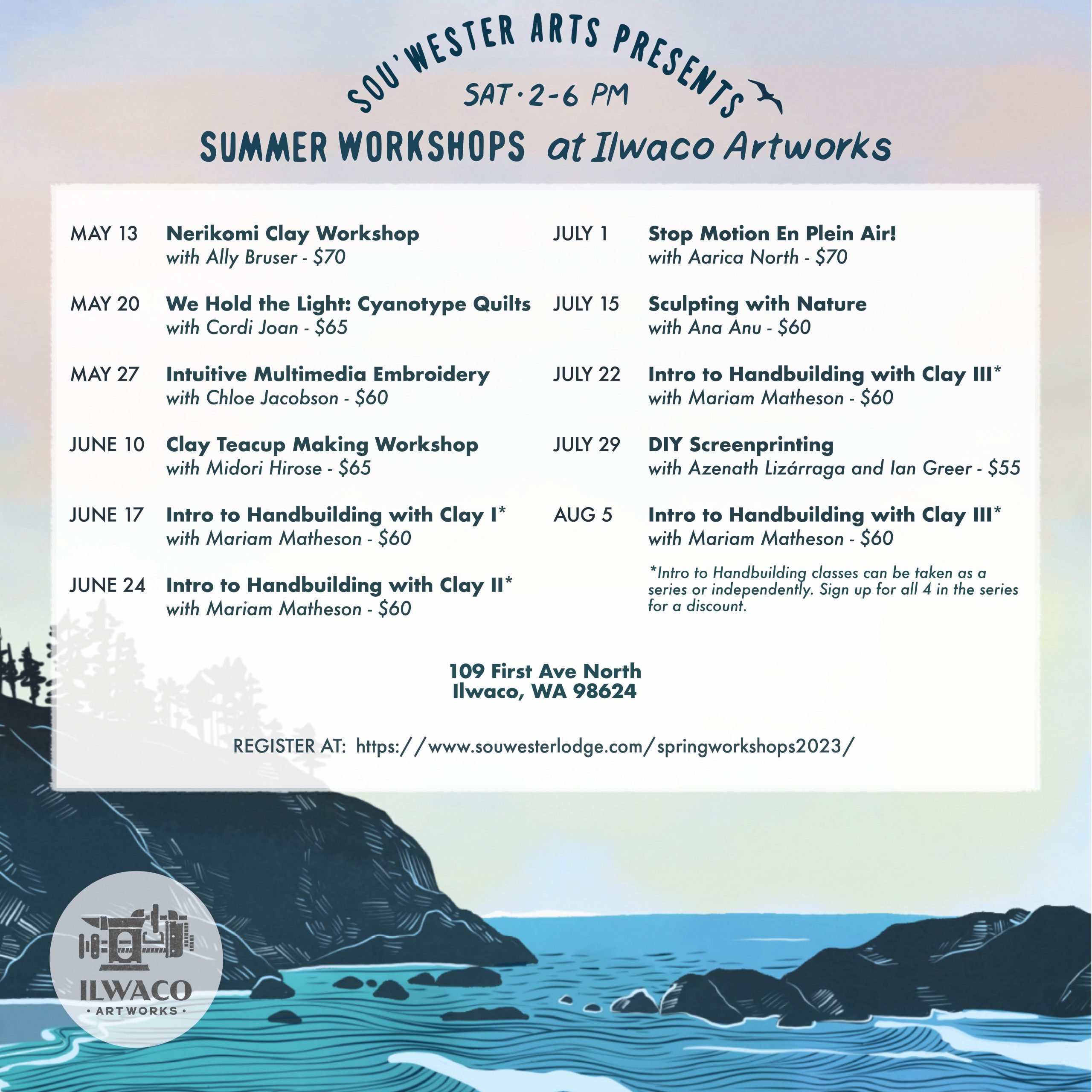 Summer Workshops at Ilwaco Arts