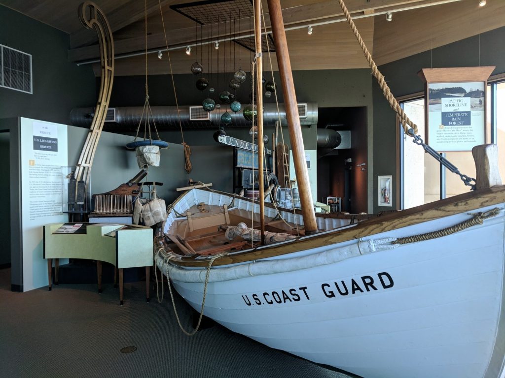 Inside the Lewis and Clark Interpretive Center, a kid-friendly educational thing to do near Long Beach, WA.