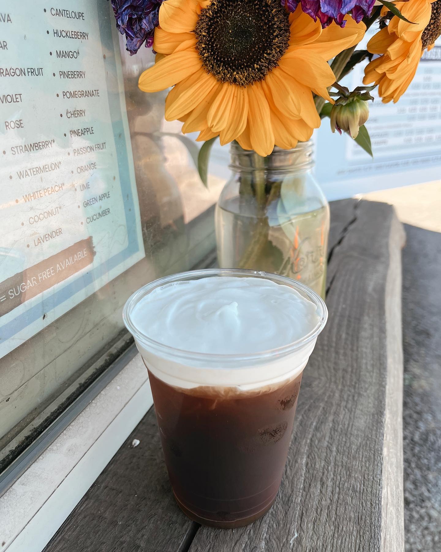 Refreshing iced coffee at a local coffee shop in Long Beach, WA—a great thing to do to cool down!